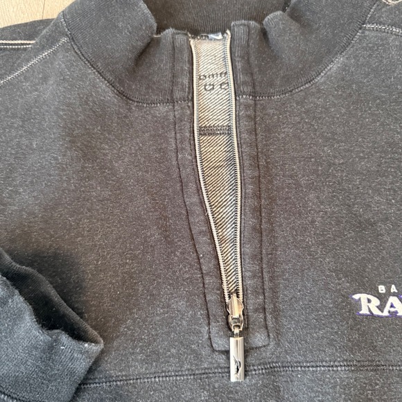Baltimore Ravens Quarter Zip Reversible Pullover Men's Gray NFL - Picture 4 of 10
